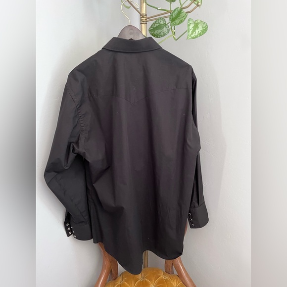 Wrangler Snap Button Black Shirt ~ XL - Picture 5 of 8